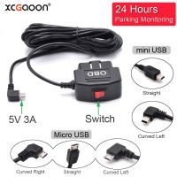 XCGaoon 24ชั่วโมงรถ OBD Hardwire ชุด Mini Mico พอร์ต USB 5V 3A สายชาร์จสำหรับ XiaoMi 70Mai YI 360 Dash Cam DVR