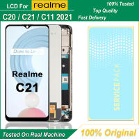 6.5 "การแสดงผลเดิมสำหรับ Realme C21 RMX3201สัมผัสทำให้เป็นดิจิทัลประกอบหน้าจอ LCD สำหรับ Realme C11 2021 C20 RMX3063จอแสดงผล RMX3061