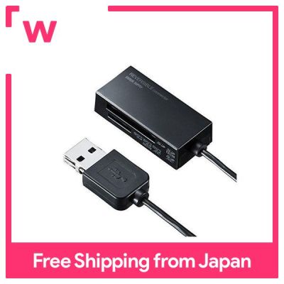 SANWA USB2.0จัดหา ADR-MSDU3BK เครื่องอ่านการ์ด