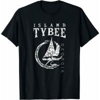 2023 NEWCustom การออกแบบเสื้อยืดสำหรับผู้ชาย Tybee เกาะของที่ระลึกแล่นเรือใบเรือใบกีฬา Gildan ผ้าฝ้าย100