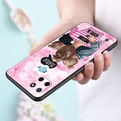 Mobile Case For realme C21Y C25Y Case Back Phone Cover Protective Soft Silicone Black Tpu Cat Tiger