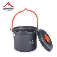 Widesea Camping Supplies Aluminum Hanging Pot Kitchen For Outdoor Cooking Nonstick Cookware 2~3 Persons For Tourism Hike Picnic