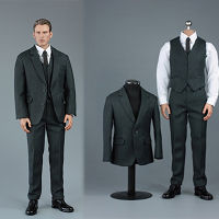 VORTOYS V1015 ABC 16 Male Suit Clothes Vest Tie Belt Leather Shoes Set for 12 Muscle Man Action Figure Body In Stock
