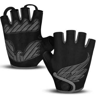 MOREOK Cycling Gloves Half Finger Bike Gloves 5MM SBR Pad Road Bicycle Gloves Shock-absorbing Mountain Bike Gloves for Women Men