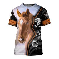 T SHIRT - (All sizes are in stock)   Harajuku style 3D printed love horse short sleeved T-shirt, men and womens summer fashion  (You can customize the name and pattern for free)  - TSHIRT