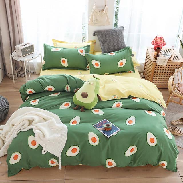 ชุดผ้านวม-ชุดเครื่องนอน-setนวม-ชุดผ้าปูที่นอนพร้อมผ้าห่มนวม-คุณภาพดี-avocado
