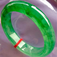 เครื่องประดับธรรมชาติพม่า Jadeite จริง Jades กำไลน้ำแข็งสีเขียวสร้อยข้อมือเจ้าหญิงที่สง่างามเครื่องประดับส่งแม่ที่จะส่งแฟน