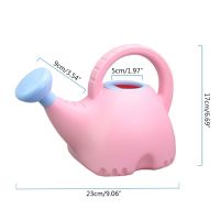 Top Cute Elephant Watering Can Indoor Outdoor Garden Plants Lightweight Kids Toy 0.4 Gallon with Shower Head Sprinkler Flower Pot