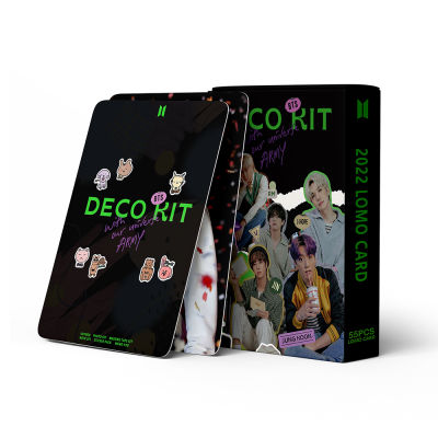 LOMO CARD บีทีเอส BTS DECO KIT 2022 การ์ดโลโม่ แบบ 2 ด้าน ภาพเต็มๆไม่มีขอบขาว โฟโต้การ์ด 30-54 ชิ้น/กล่อง ขนาด 8.7×5.7ซม.