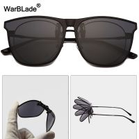 WarBlade Square Polarized Photochromic Sunglasses Lenses Clip On Sun Glasses Men Night Vision Anti Glare Driving Goggle Eyewear