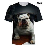 2023 newSport Running Tee 3D Printing French Bulldog T-shirt Printed Short Sleeve Top