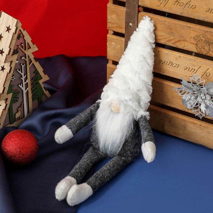 คริสต์มาสโงมขวดไวน์ทำด้วยมือ-swedish-tomte-โงะขวดไวน์-toppers-ตุ๊กตาไร้หน้าถุงขวด