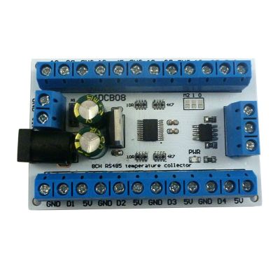 ELETECHSUP 8Ch Ds18B20 Rs485 Modbus Rtu Temperature Control Sensor Remote Digital Module PLC R4DCB08