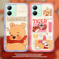 เคส Vivo Y36 2023 การ์ตูนน่ารักหมีวินนี่และเสือรูปแบบปลอกซิลิโคนอ่อนนุ่มใส เคสโทรศัพท์Vivo Y36 4G ฝาครอบโทรศัพท์