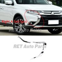 แถบขึ้นรูปโครเมี่ยมกันชนหน้ารถสำหรับ Mitsubishi Outlander 3 2016 2017 2018 2019 2020แผงตัดไฟหน้าอุปกรณ์เสริม