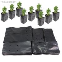 ✧ 100PCS Black Plastic Seedling Bags Growing Bowl with Breathable Holes for Garden Plant Nursery Germination Nutrition Planter Pot