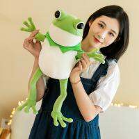 ของเล่นสัตว์ยัดนุ่นรูปกบ Boneka Mainan ตุ๊กตาสีเขียวนุ่มสำหรับเด็กที่รักของเล่นกบ