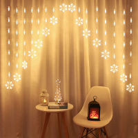 Christmas Fairy Lights Festoon Led String Lights Snowflake Garland on The Window Christmas Lights Indoor Christmas Decoration