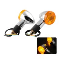 1Pair Motorcycle Turn Signal Lights Indicator LED Lamp Amber Flashers For Kawasaki Suzuki Harley Honda Cafe Racer Turn Lamp