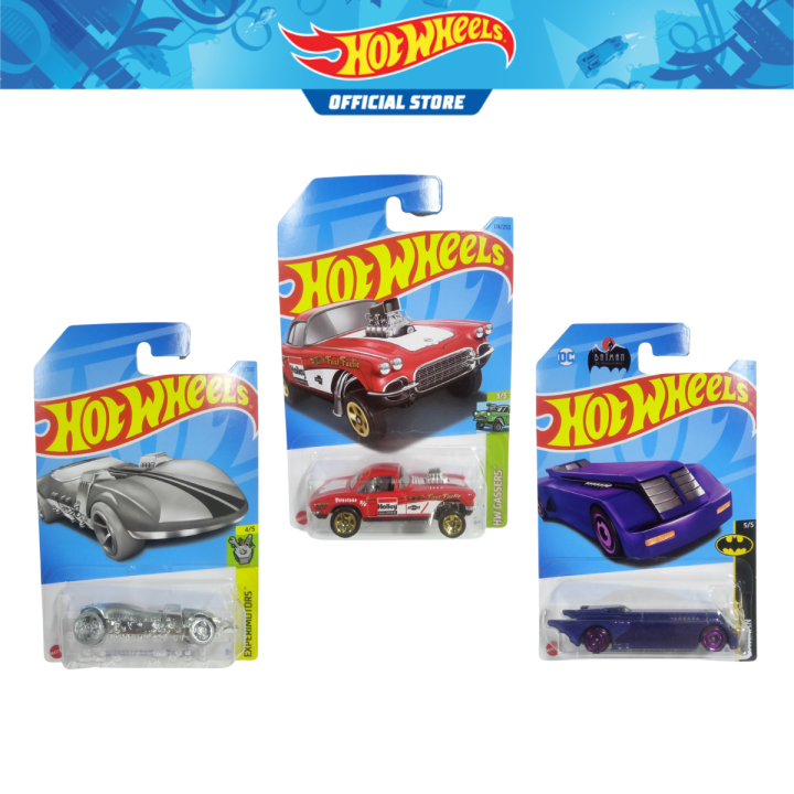 Hot Wheels Basic Car Die-Cast Vehicle Pack of 3 Batman Series, Braille ...