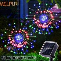 LED Solar Firework Lights Outdoor Waterproof Hanging Starburst String Light For Holiday Lighting Christmas Decor Fairy Light