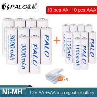 zvhm00 PALO 8Pcs 1.2V 3000mAh AA Rechargeable Battery and 8Pcs 1100mAh AAA Rechargeable Batteries For Toys Car Led Light