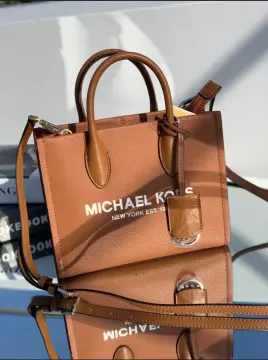 Michael Kors Mirella Small Shopper Top Zip Crossbody Bag Vanilla Logo MK in  2023