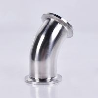 Free Shipping 51Mm O/D 2 Tri Clamp 304 Stainless Steel Sanitary Ferrule 45 Degree Elbow Pipe Fitting For Homebrew