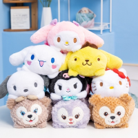 (ร้อน) การ์ตูน Sanrioed My Melody Cinnamoroll Helttys ตุ๊กตาของเล่นหมอนน่ารัก Multifunctional ผ้าห่ม Kawaii Nap ผ้าห่มสาวของขวัญ