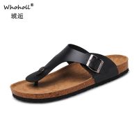 Flip Flops 2020 Mens Leather Mule Clogs Slippers High Quality Soft Cork Slides Footwear For Men Women Unisex 35-45