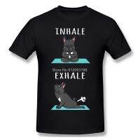 Inhale Exhale Funny Dog Gift Fashion TShirt Design French Bulldog Yoga Funny Animal Sports Cotton Shirts Men T-Shirt Oversize 4XL 5XL 6XL