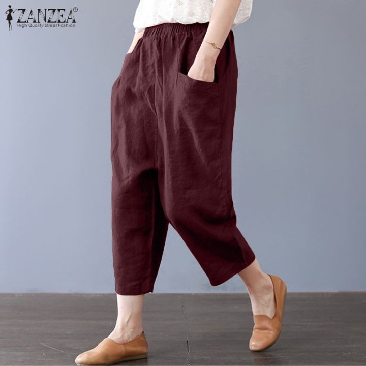 zanzea-women-casual-cropped-cotton-loose-plus-size-trousers