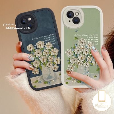 เคสโทรศัพท์มือถือแบบนิ่ม กันกระแทก ลายภาพวาดสีน้ํามัน รูปดอกไม้ สําหรับ IPhone 7Plus 8Plus XR 13 14 12 X XS 6s 6 7 8 2020