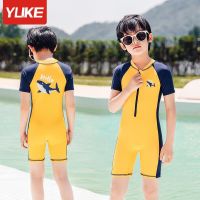 Speedo Speedo Childrens Swimsuit Boys One-Piece Swimsuit Boys Small And Medium-Sized Children Baby Quick-Drying Sunscreen Swimming