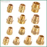 1/2 3/4 1 Female Male Thread Through Brass Adapter Copper Extender Connect Repair Durable Hose Coupling Joint Garden Fitting