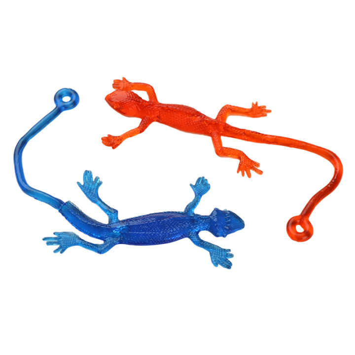 littlegroot-20pcs-sticky-lizard-animals-retractable-viscous-rubber-lizard-children-gadget
