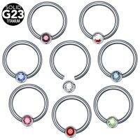 ฮ็อตเซกซี่ G23แหวนไทเทเนียม1ชิ้น,สีผสมจมูกปากคิ้วลิ้น Cincin Kuping เจาะร่างกายแหวนลูกปัดหลงใหล