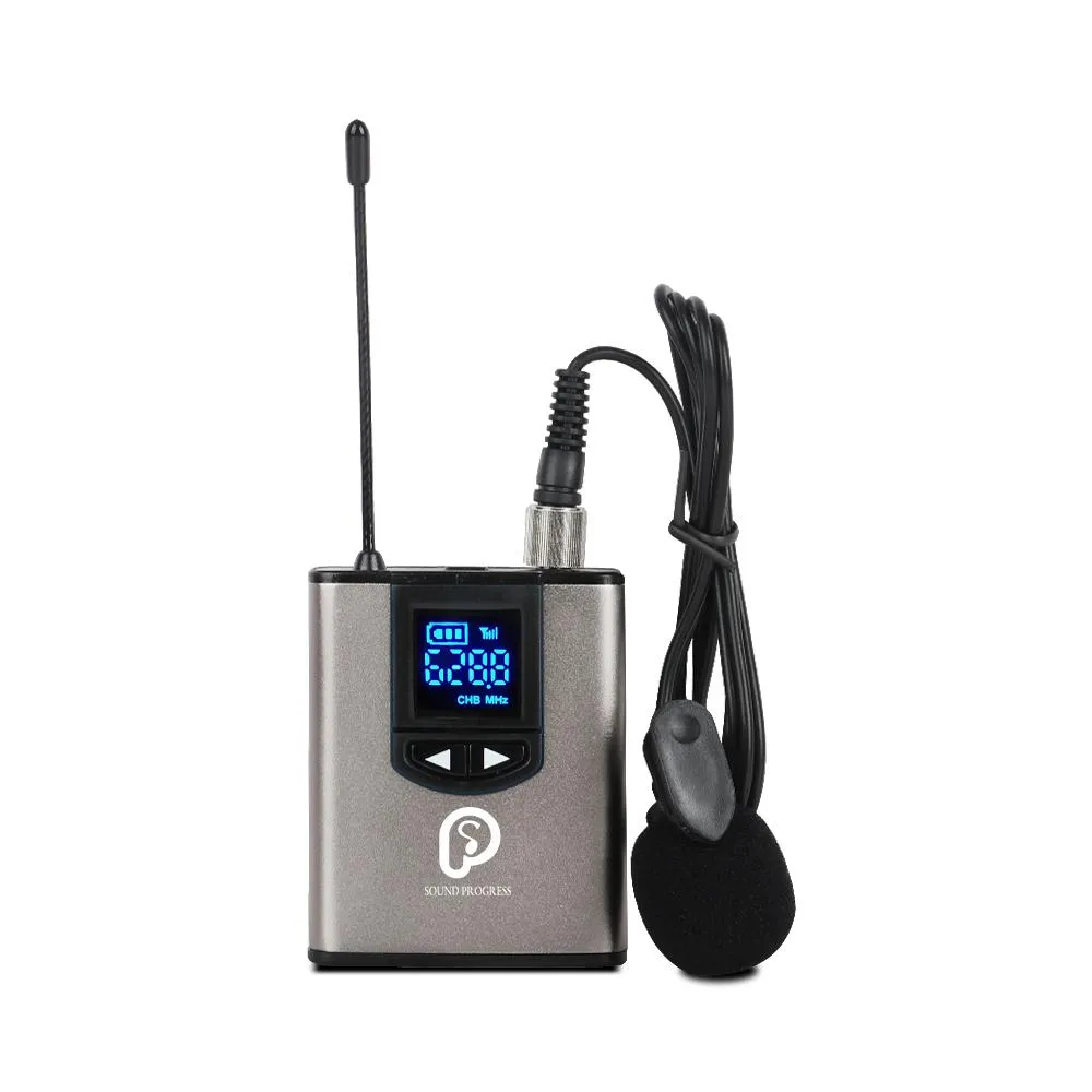 Micro-casque sans fil portable UHF entièrement en métal avec émetteur de poche et récepteur d'alimentation rechargeable 1/4 pour enseignant, enseignant, conférence, enregistrement VLOG