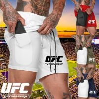 [Chaoku Clothing] ฤดูChaoku clothingแฟชั่นผู้ชายกางเกงกีฬาขาสั้น Ufc วิ่งจ๊อกกิ้งปั่นจักรยานออกกำลังกายกางเกงวิ่ง2 In 1ของผู้ชาย