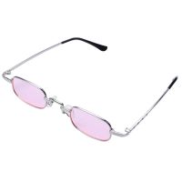 Retro Punk Glasses Clear Square Sunglasses Female Retro Metal Frame