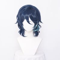 Ccutoo Wig Game Synthetic Ensemble Stars ES Tsumugi Aoba Cosplay Wig Short Blue Heat Resistant Hallowee Party Play Role Wigs + W