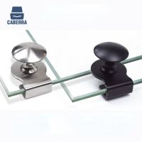 Zinc alloy Glass Clamp with Handles for Showcase bathroom Cabinet Office Glass Door Glass Door Handle Furniture door Hardware