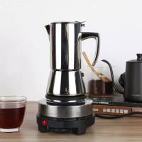 หม้อต้มกาแฟ moka pot Espresso Machine สแตนเลส430 3/6 cup