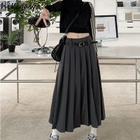 【CC】 Skirts Waist Skirt A-line Jupe Preppy Korean Fashion Pleated 2023 Faldas Mujer De Moda