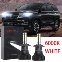 หลอดไฟหน้ารถยนต์ LED 6000K สีขาว แบบเปลี่ยน สําหรับ Toyota Fortuner 2016-2019 2020 (1 คู่) 2PCS