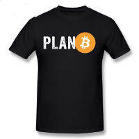 ที่มีคุณภาพดี Men Plan B Cryptocurrency Bitcoin ตลกเสื้อ T สำหรับผู้ชายท็อปส์ประเดิมคลาสสิกพอดีของขวัญวันเกิดผ้าฝ้ายเสื้อยืด