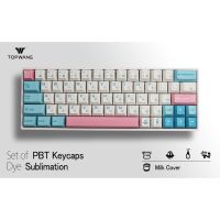 ~ Keycaps,Topwang 140 Keycap PBT Sublimation Milk Cover Keycap Cherry Profile Keyboard keycaps for 61/87/104/108/84/64/98/96 Mechanical Keyboard Gaming keyboard keycaps (keycaps only sold)