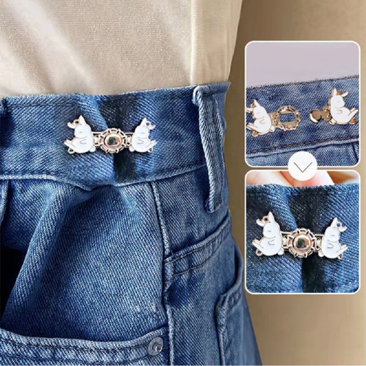 Unisex Jeans Trousers Waist Expander Waistband Extender Button