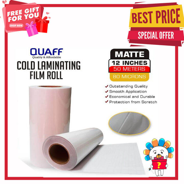 (12inches * 50 meters) Cold Laminating Film / Photo Top Roll Glossy ...