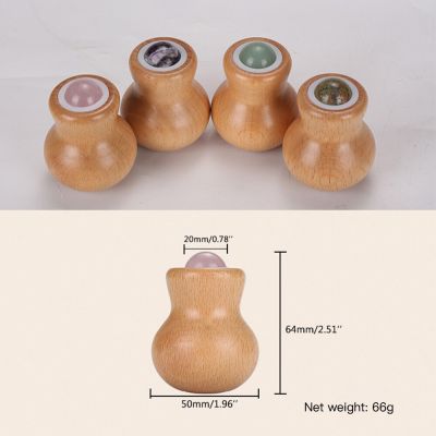 ‘；【-； Jade Massage Roller Wooden Handle  Lifting Maderoterapia Wood Therapy Massager For  Body Massage Roller Anti Winkle